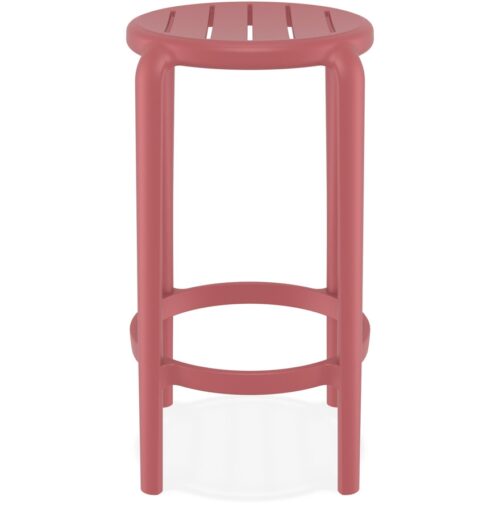 Tabouret de jardin PEYA MINI rouge en plastique mi haut 2