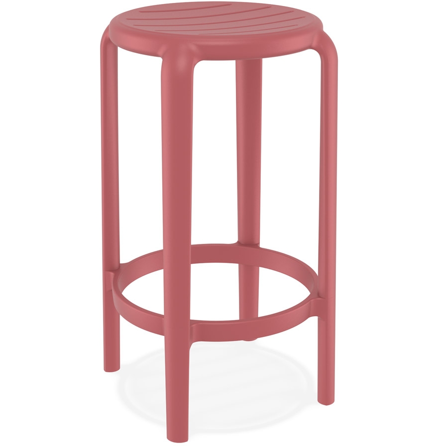 Tabouret de jardin PEYA MINI rouge en plastique mi-haut