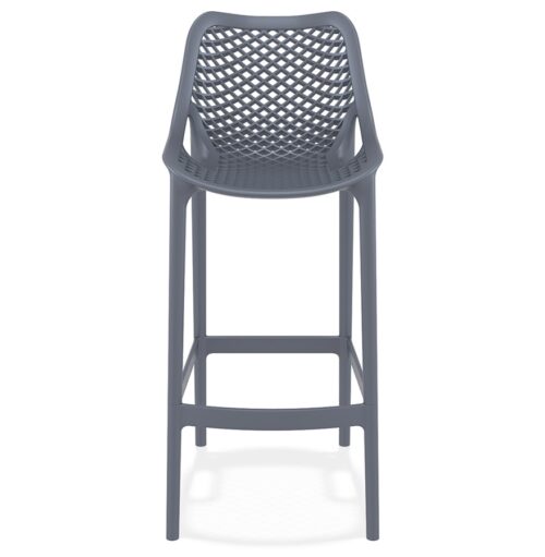 Tabouret de jardin en plastique gris fonce BROZER 1