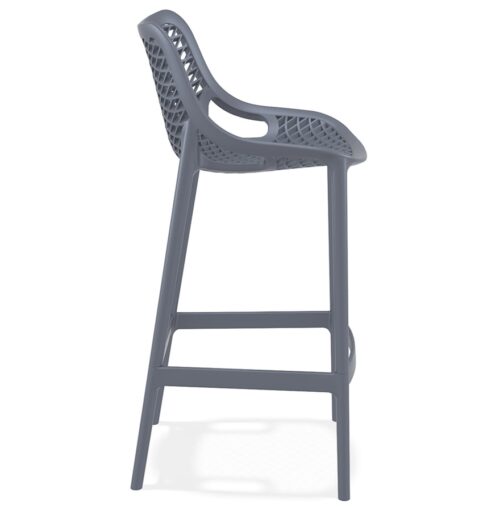 Tabouret de jardin en plastique gris fonce BROZER 2