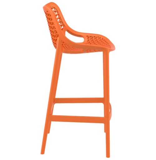 Tabouret de jardin orange en plastique BROZER 2