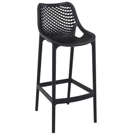 Tabouret de jardin plastique BROZER noir 1