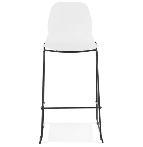 Tabouret design BERLIN blanc industriel empilable 1