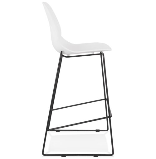 Tabouret design BERLIN blanc industriel empilable 2