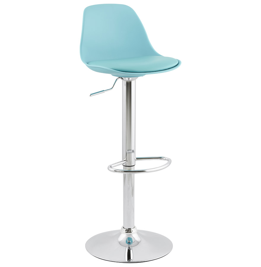 Tabouret réglable PRINCES bleu - Haut dossier confortable