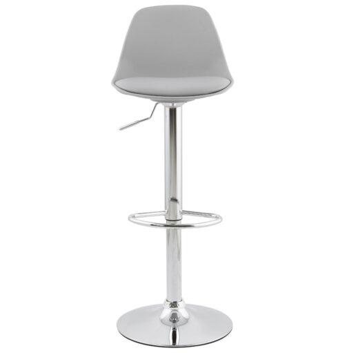 Tabouret reglable PRINCES gris haut dossier confort 1