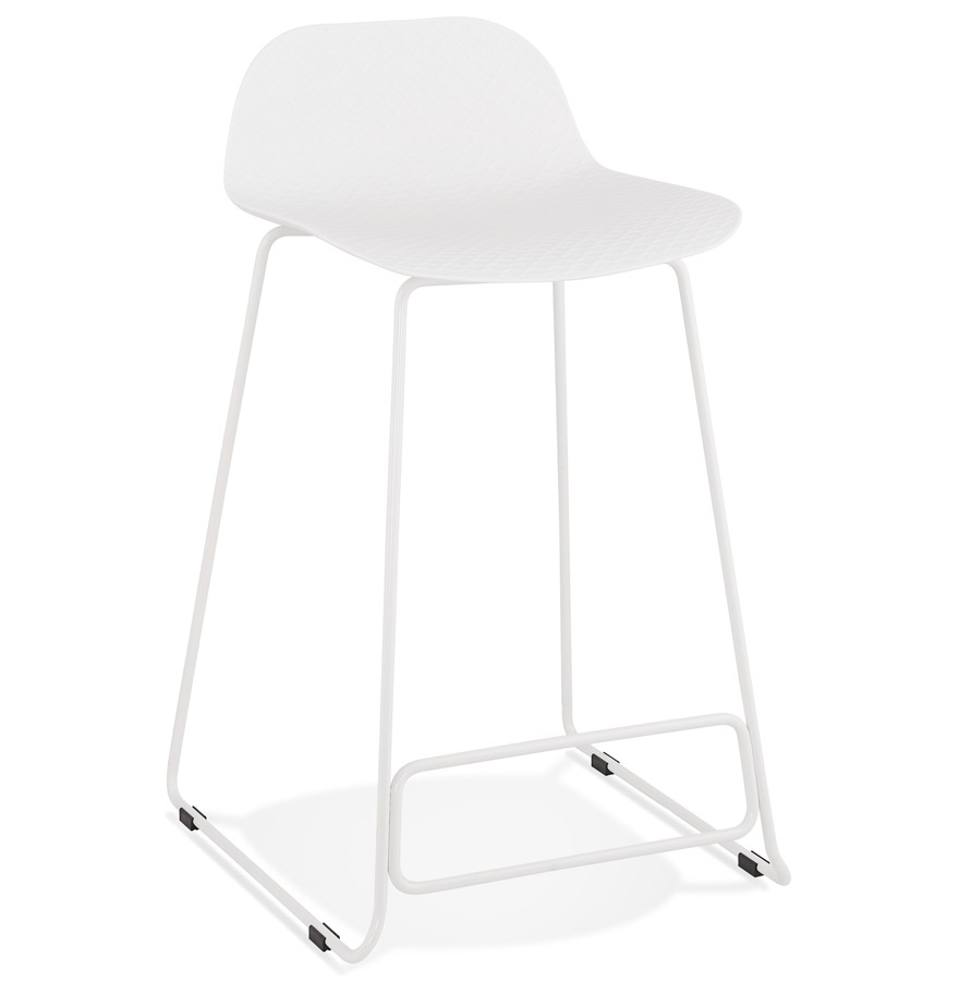 Tabouret snack BABYLOS MINI blanc - Design élégant et compact.