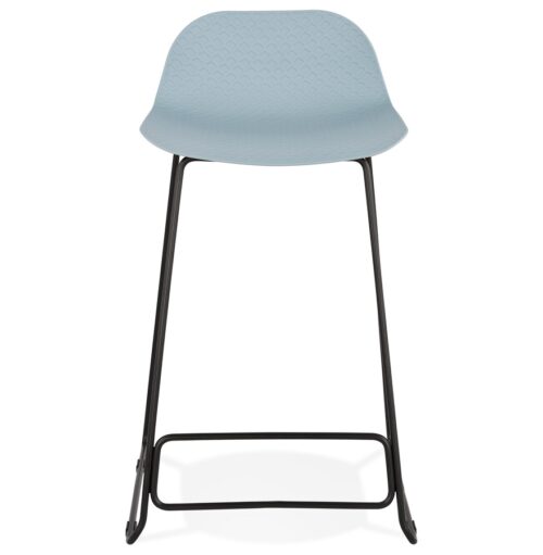 Tabouret snack BABYLOS MINI bleu metal noir 1