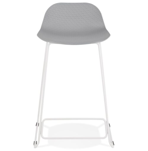 Tabouret snack BABYLOS MINI gris metal blanc 1