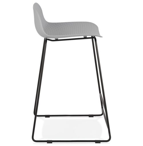 Tabouret snack BABYLOS MINI gris pieds metal noir 2