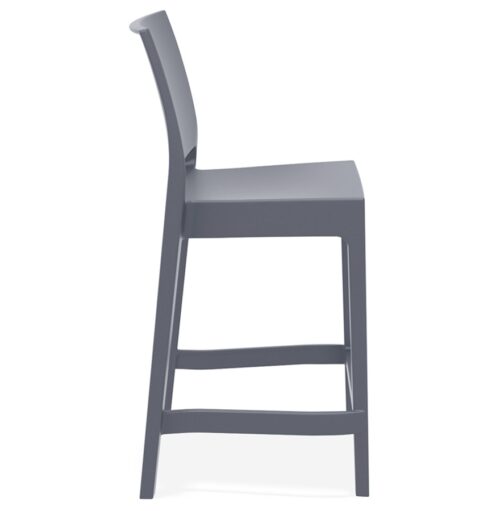 Tabouret snack CLARA MINI gris fonce mi hauteur et empilable 2