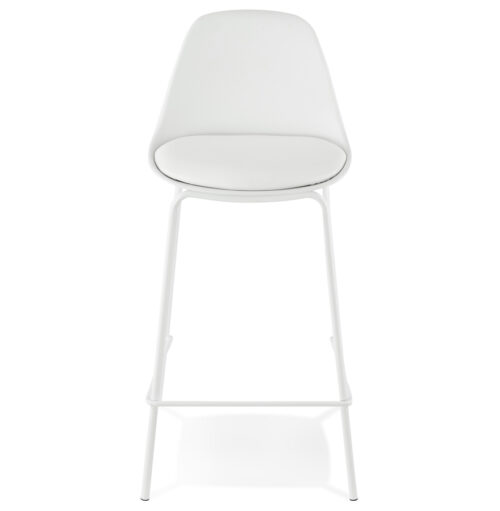 Tabouret snack COOKIE MINI blanc industriel mi hauteur 1