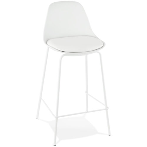 Tabouret snack COOKIE MINI blanc industriel mi-hauteur