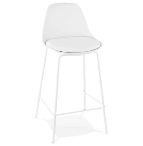 Tabouret snack COOKIE MINI blanc industriel mi-hauteur