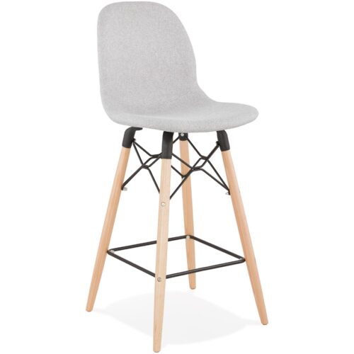 Tabouret snack GALACTIK MINI mi-hauteur gris clair, style scandinave