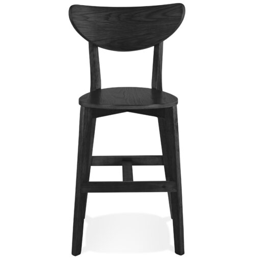 Tabouret snack LEONARDO MINI mi hauteur en bois noir Lot de 2 Prix unitaire 1