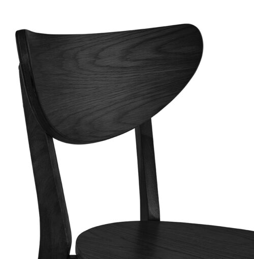 Tabouret snack LEONARDO MINI mi hauteur en bois noir Lot de 2 Prix unitaire 2