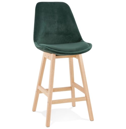 Tabouret snack MORISS MINI velours vert