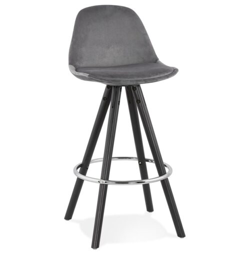 Tabouret snack SPIRIT MINI gris velours