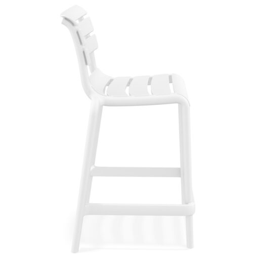 Tabouret snack blanc mi hauteur NOBU MINI plastique 2