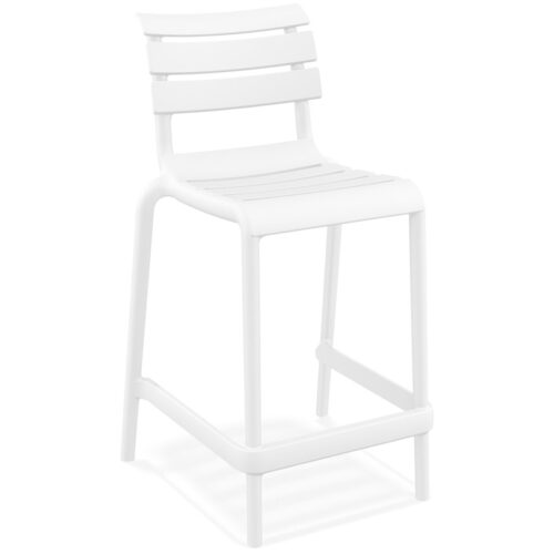 Tabouret snack blanc mi-hauteur NOBU MINI plastique