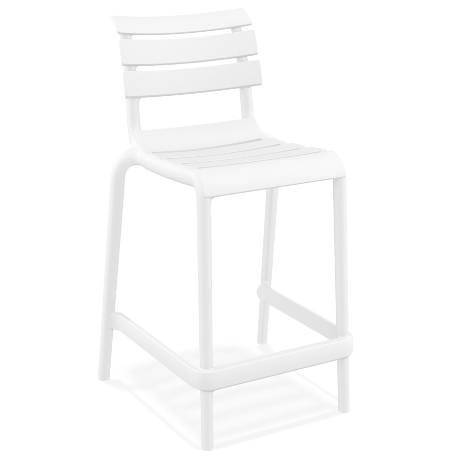 Tabouret snack blanc mi-hauteur NOBU MINI plastique