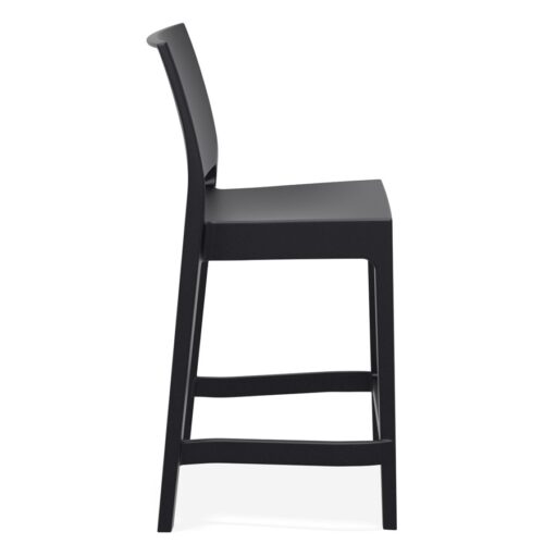 Tabouret snack empilable mi hauteur CLARA MINI noir 2