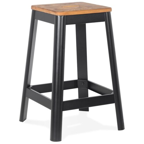 Tabouret snack industriel mi-hauteur LIDYA MINI noir