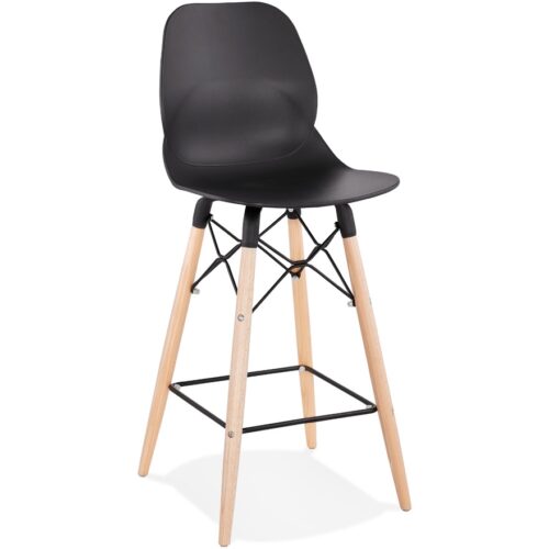 Tabouret snack mi-hauteur COSMIK MINI noir – style scandinave