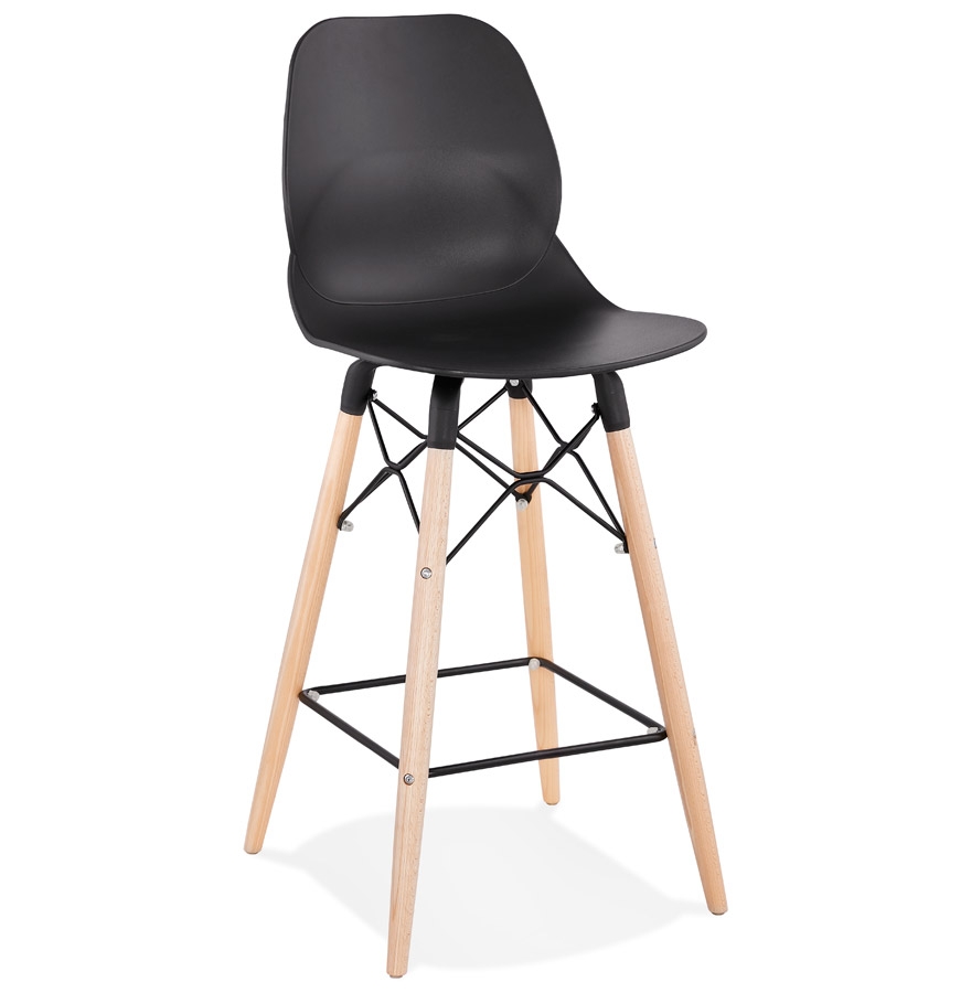 Tabouret snack mi-hauteur COSMIK MINI noir - style scandinave