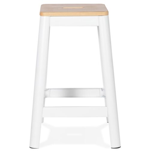 Tabouret snack mi hauteur LIDYA MINI blanc industriel 1