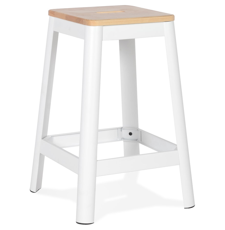 Tabouret snack mi-hauteur LIDYA MINI blanc industriel