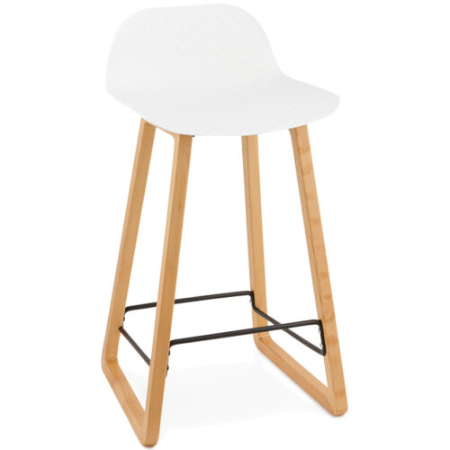 Tabouret snack mi-hauteur MAKI MINI blanc – style scandinave