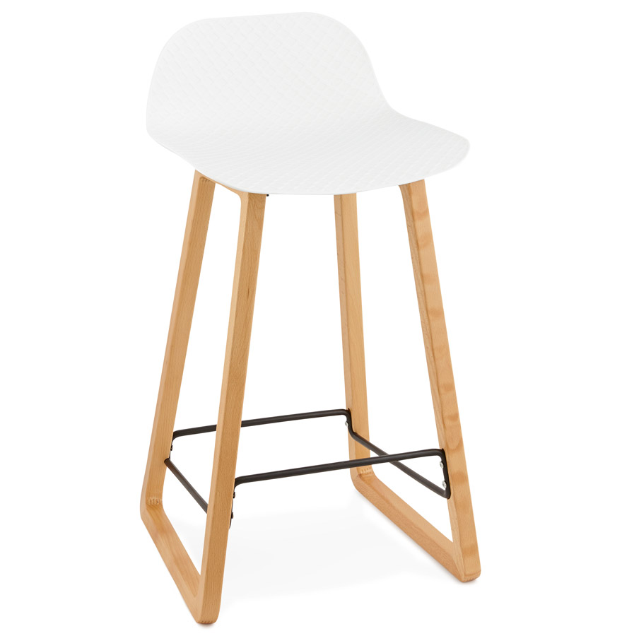 Tabouret snack mi-hauteur MAKI MINI blanc - style scandinave