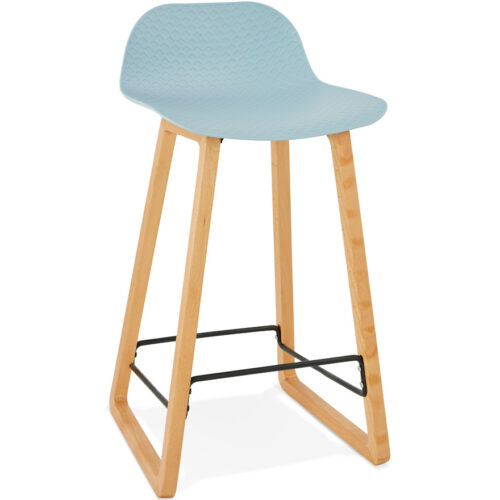 Tabouret snack mi-hauteur MAKI MINI bleu – Style scandinave unique