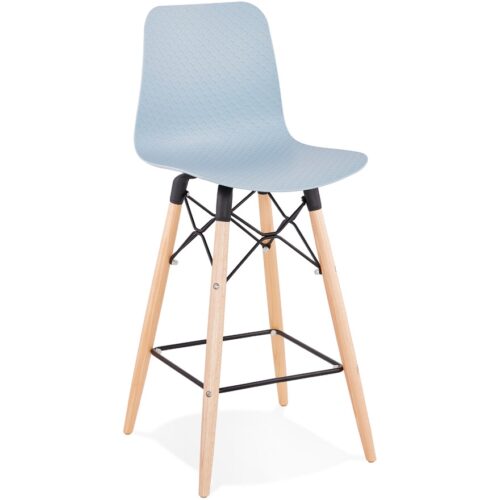 Tabouret snack mi-hauteur MOZAIK MINI bleu — style scandinave