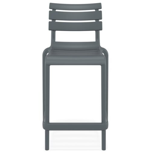 Tabouret snack mi hauteur NOBU MINI gris en plastique 1