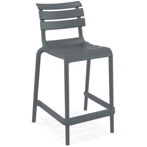 Tabouret snack mi-hauteur NOBU MINI gris en plastique