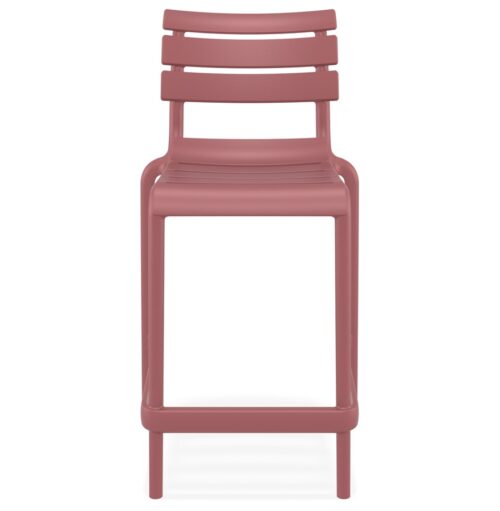 Tabouret snack mi hauteur NOBU MINI rouge en plastique 1