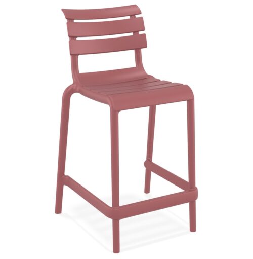 Tabouret snack mi-hauteur NOBU MINI rouge en plastique