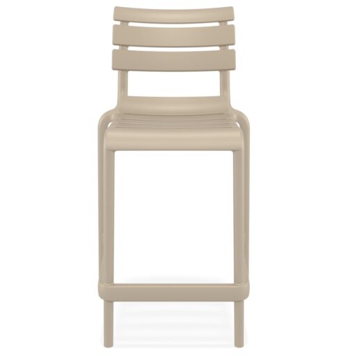 Tabouret snack mi hauteur NOBU MINI taupe en plastique 1