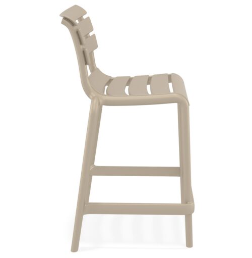 Tabouret snack mi hauteur NOBU MINI taupe en plastique 2