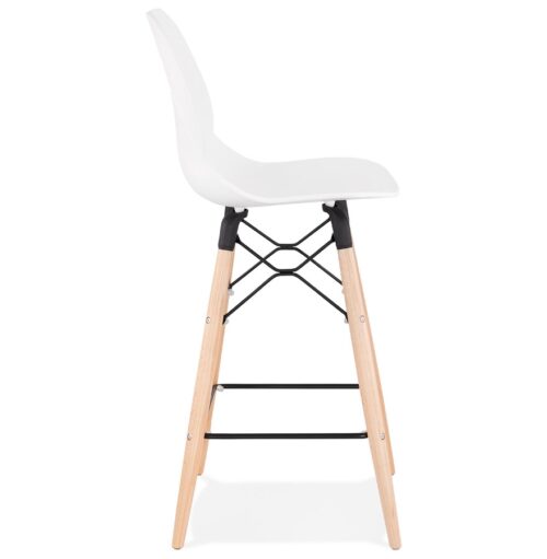 Tabouret snack mi hauteur blanc COSMIK MINI style scandinave 2