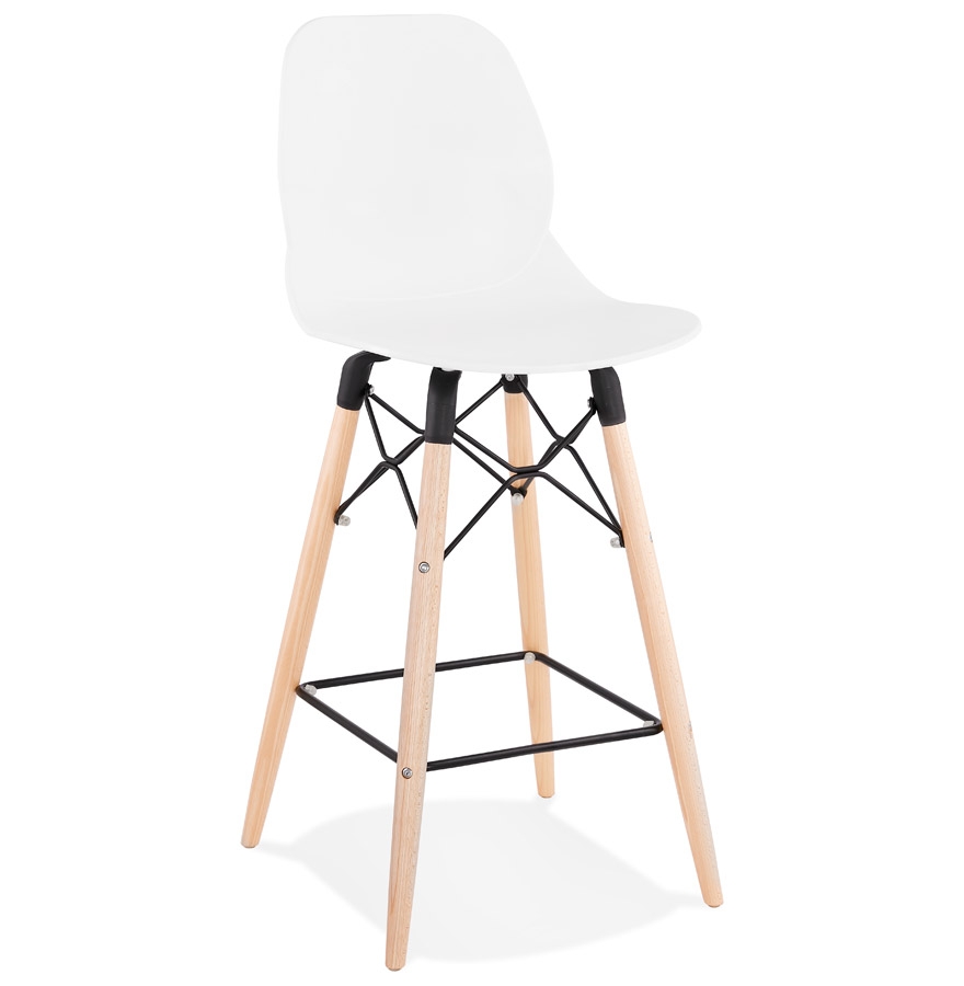 Tabouret snack mi-hauteur blanc COSMIK MINI : style scandinave