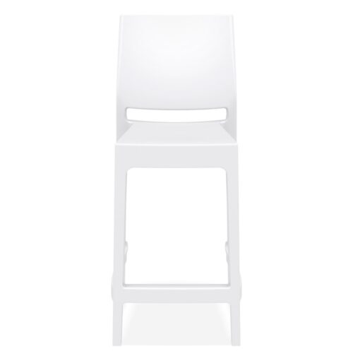 Tabouret snack mi hauteur empilable CLARA MINI blanc 1