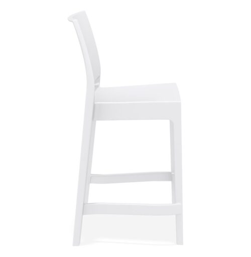 Tabouret snack mi hauteur empilable CLARA MINI blanc 2