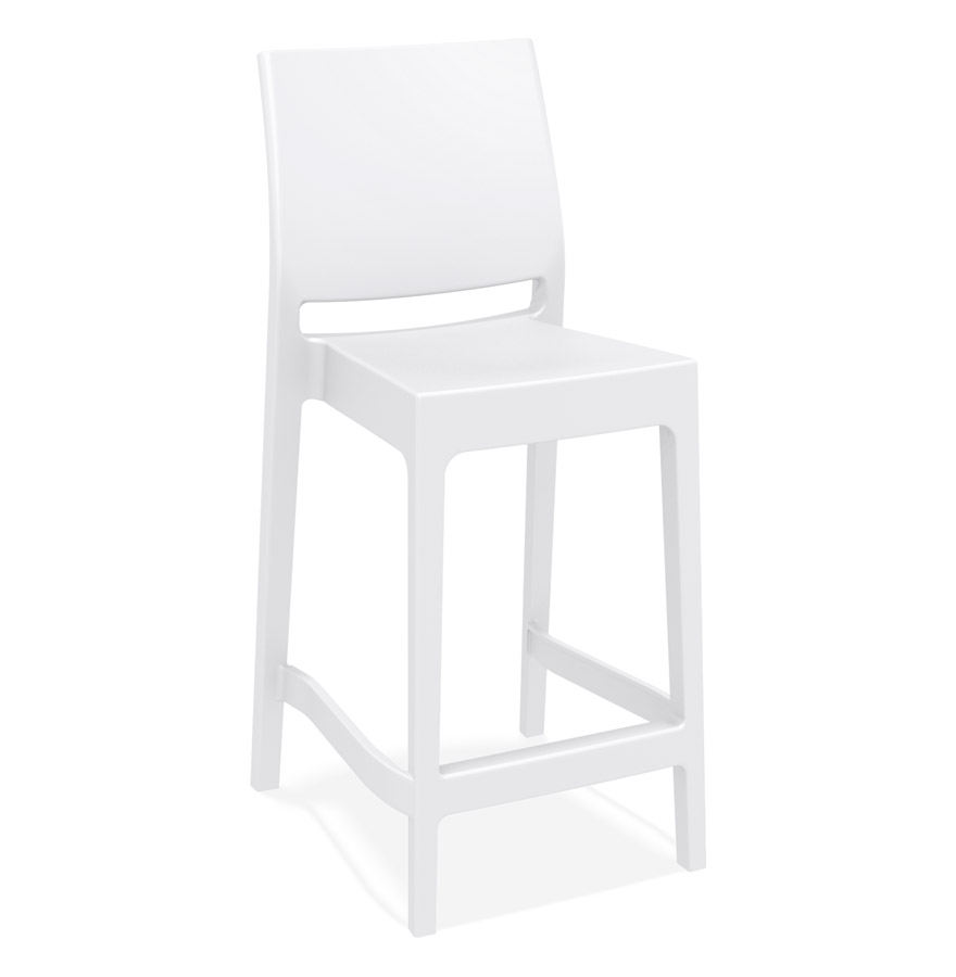 Tabouret snack mi-hauteur empilable CLARA MINI blanc