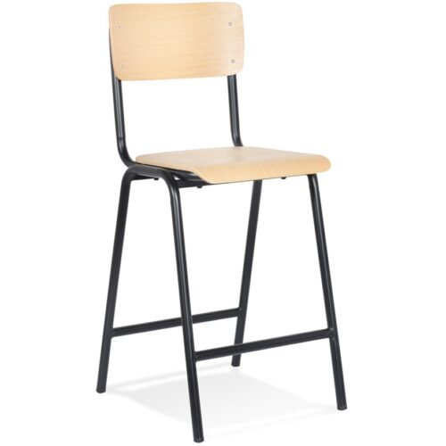 Tabouret snack mi-hauteur en finition naturelle classique STRAVA MINI