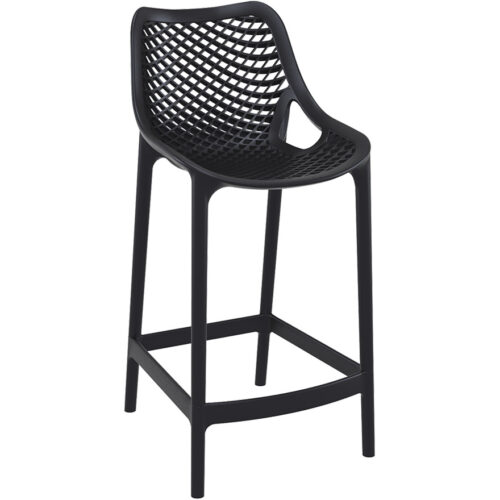 Tabouret snack mi-hauteur en noir BROZER MINI