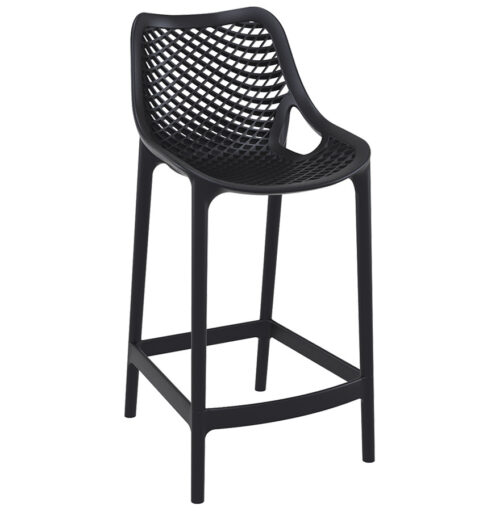 Tabouret snack mi-hauteur en noir BROZER MINI